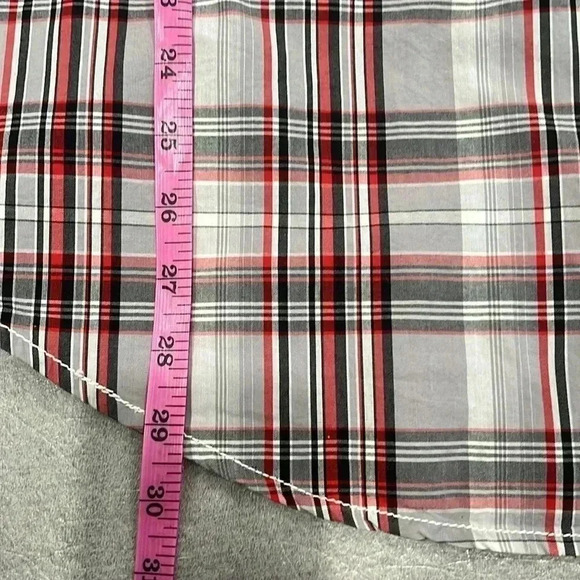 [M] Rock & Roll Cowboy Men's  Long Sleeve Red Plaid Western Snap Button Up Shirt - Picture 10 of 11